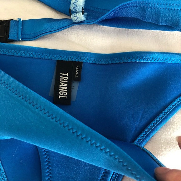 SOLD Blue Triangl bikini - Picture 3 of 4
